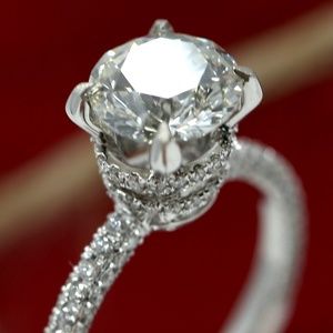 2.64 Carat Diamonds 18k White Gold Engagement Ring